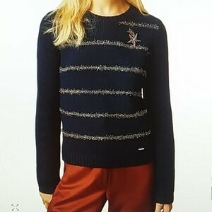Ted Baker 1 small tintor tinsel striped sweater new with tags